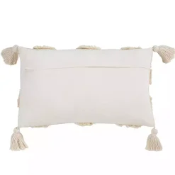 Tufted Cream Diamond Throw Pillow