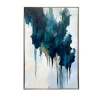 Turquoise Glimmer Framed Canvas Art Print