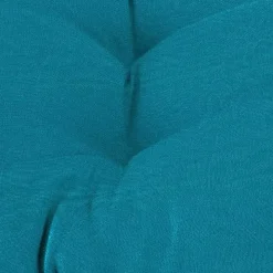 Turquoise Tufted Canvas Outdoor Bench Cushion