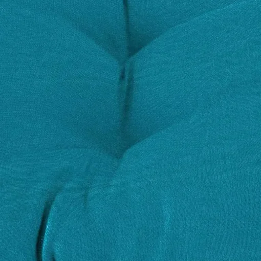 Turquoise Tufted Canvas Outdoor Bench Cushion