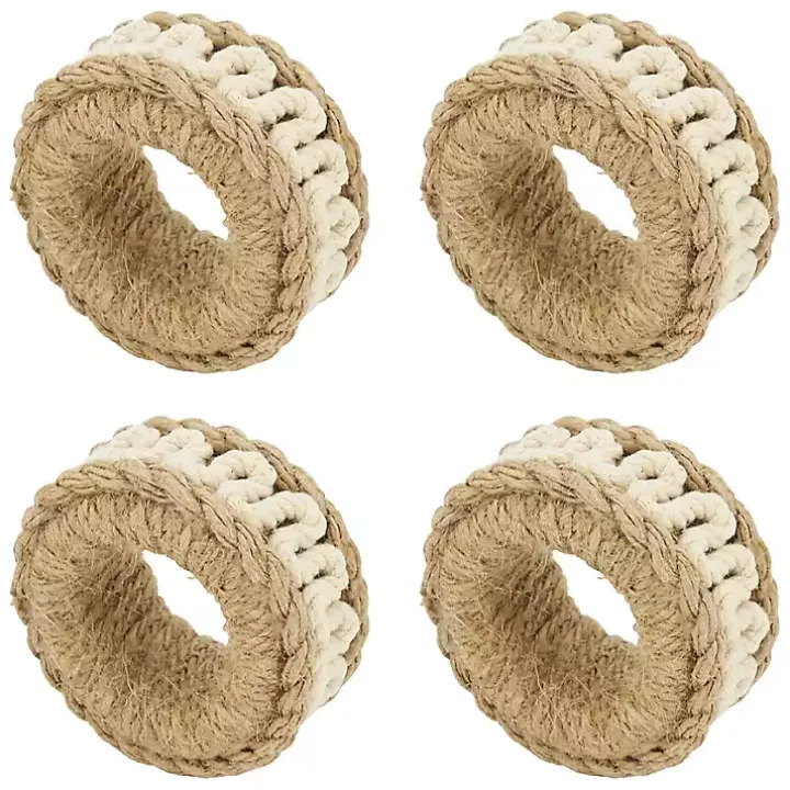 Twisted Rope Napkin Rings, Set of 4