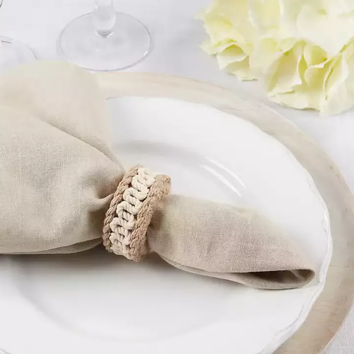 Twisted Rope Napkin Rings, Set of 4