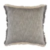 Two-Tone Gray Woven Accent Pillow