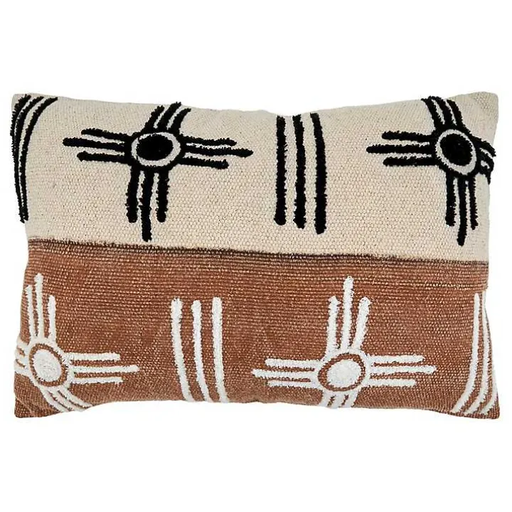 Two-Tone Tufted Western Lumbar Pillow