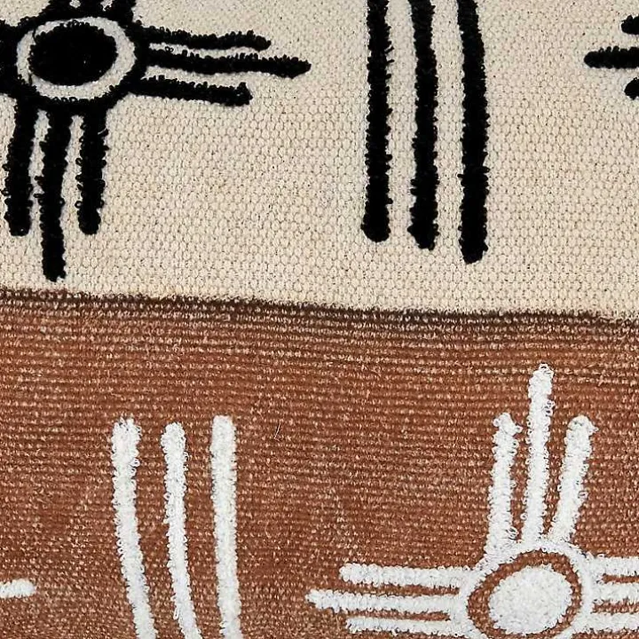 Two-Tone Tufted Western Lumbar Pillow