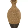 Two-Toned Natural Seagrass Floor Vase, 21 in.