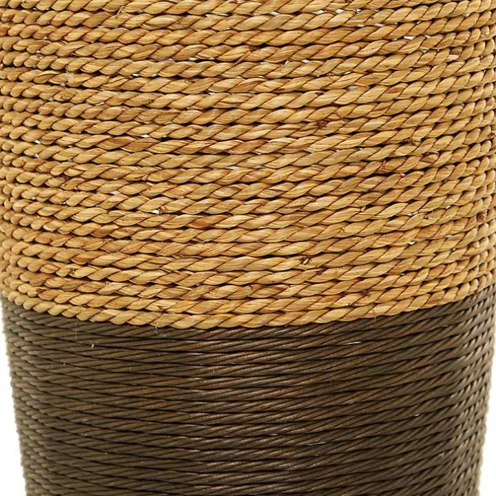 Two-Toned Natural Seagrass Floor Vase, 33 in.
