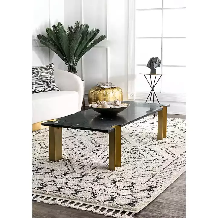 Vailiki Moroccan Tribal Tassel Area Rug, 5x7