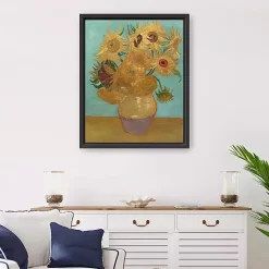 Vase with Twelve Sunflowers Canvas Art Print