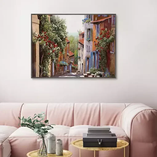 Vecchia Cagnes Framed Giclee Canvas Art Print