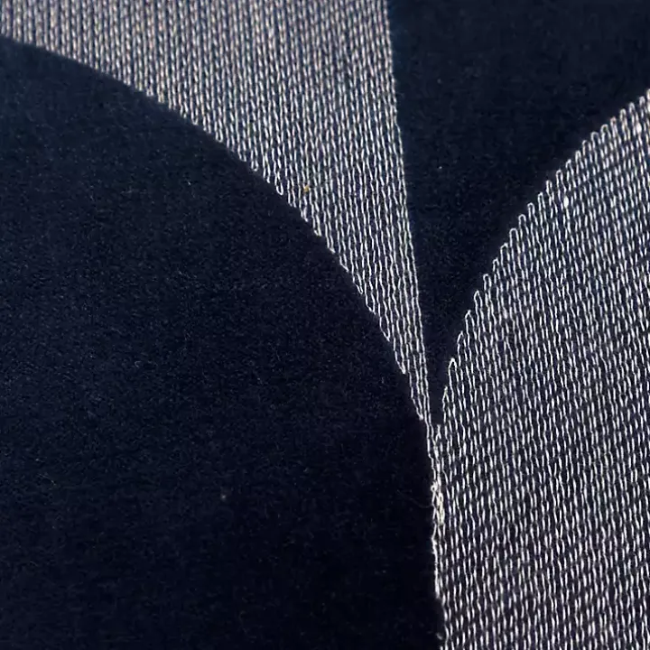 Velvet Navy Monochrome Shapes Throw Pillow