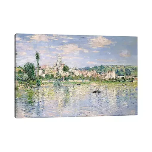 Vetheuil in Summer Canvas Art Print