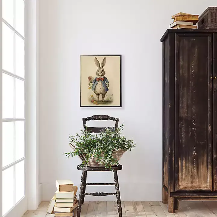 Vintage Bunny Framed Art Print