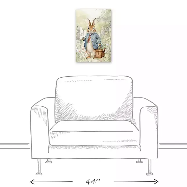 Vintage Garden Bunny Canvas Art Print