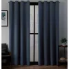 Vintage Indigo Woven Curtain Panel Set, 84 in.