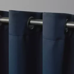 Vintage Indigo Woven Curtain Panel Set, 84 in.