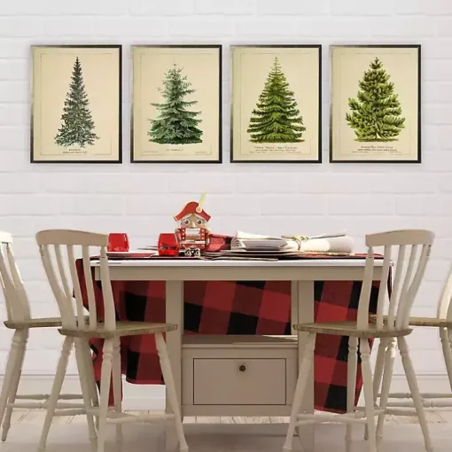 Vintage Pine Tree Framed Art Print