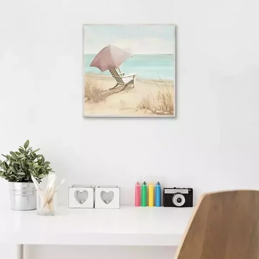 Vintage Vacation I Framed Canvas Art Print
