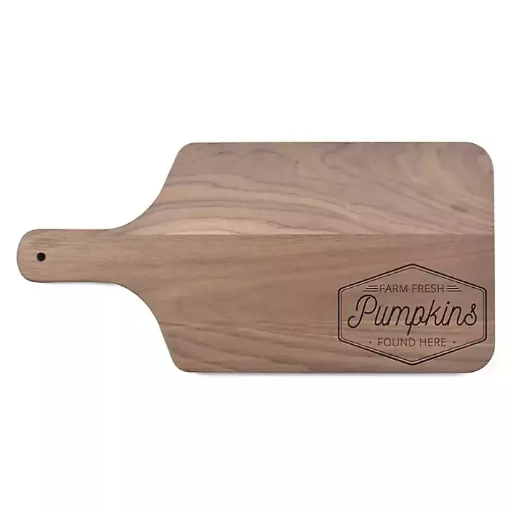 Walnut Wood Farm Fresh Pumpkins Cutting Board