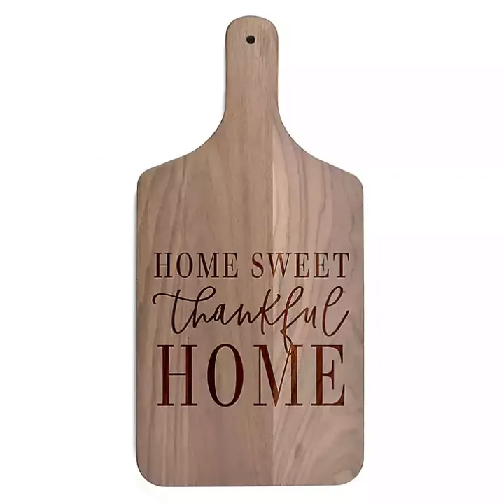 Walnut Wood Home Sweet Thankful Home Cutting Board