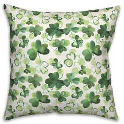 Watercolor Clovers Indoor/Outdoor Pillow