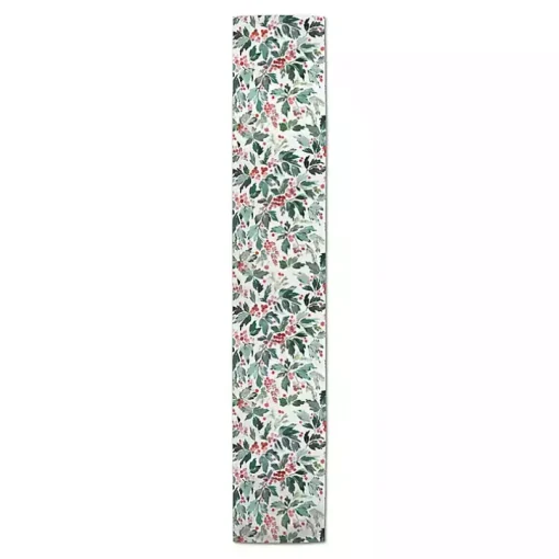 Watercolor Holly Table Runner, 90 in.