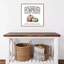 Watercolor Pick Your Own Pumpkins Framed Wall Art