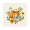 Watercolor Pumpkin Bunch Canvas Art Print