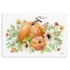 Watercolor Pumpkins Canvas Art Print, 36x24 in.