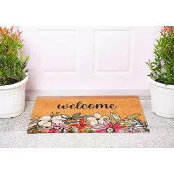 Welcome Floral Doormat