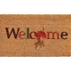 Welcome Leaves Fall Coir Doormat