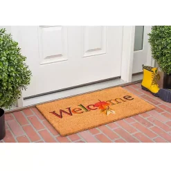 Welcome Leaves Fall Coir Doormat