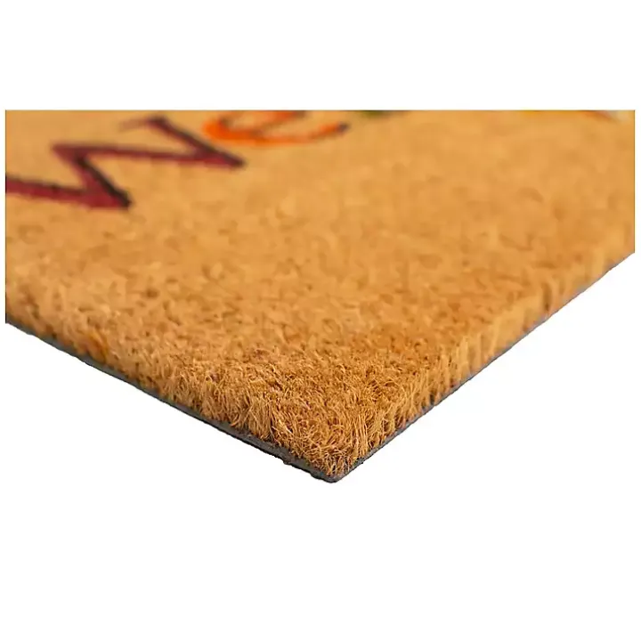 Welcome Leaves Fall Coir Doormat