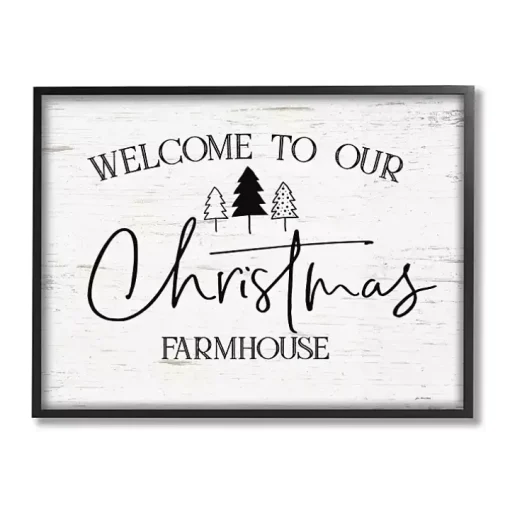 Welcome to Our Christmas Farmhouse Wall Plaque