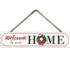 Welcome to Our Home Christmas Wreath Wall Sign