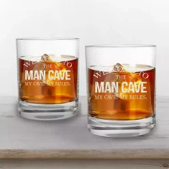 Welcome to the Man Cave Whiskey Glasses, Set of 2