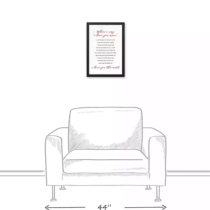 When I Say I Love You Framed Canvas Art Print