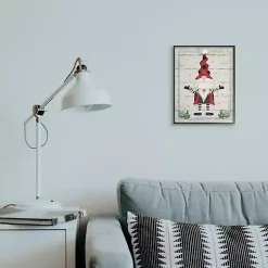 Whimsical Gnome Winter Joy Framed Canvas Art Print