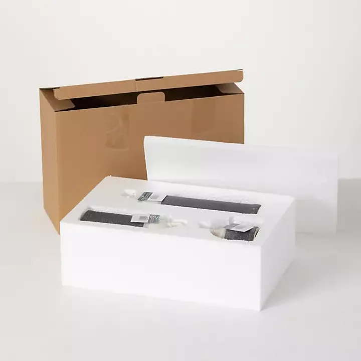 White and Black Two-Toned Ceramic Vases, Set of 3