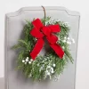 White Berry and Red Bow Mini Wreath