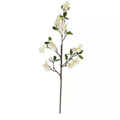 White Blossom Flower Stems, Set of 3