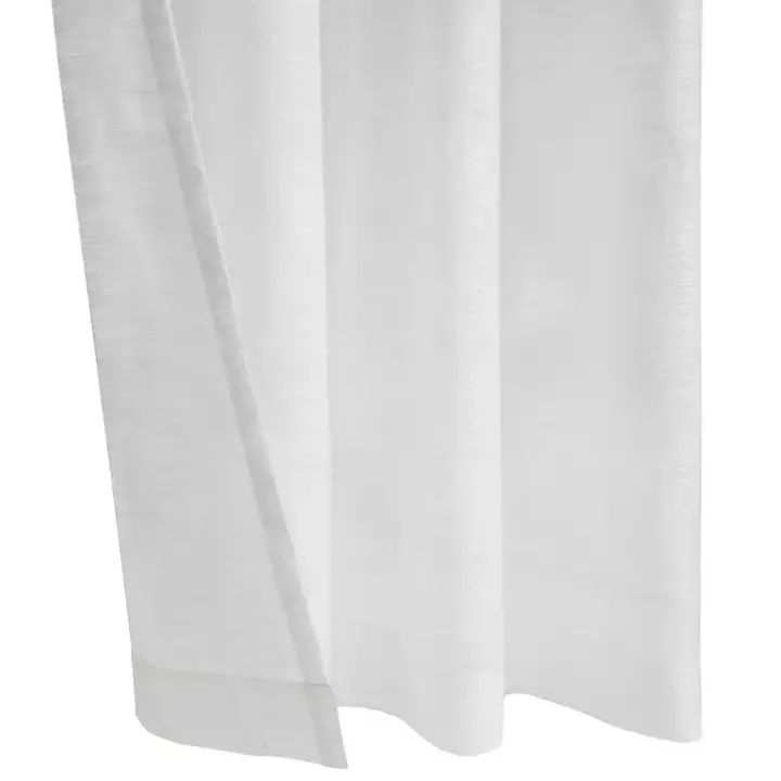 White Boucle Sheer Single Curtain Panel, 84 in.