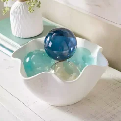 White Ceramic Ruffle Bowl