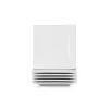 White Ceramic Square Appetizer Plates, Set of 6