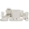 White Ceramic Square 40-pc. Dinnerware Set