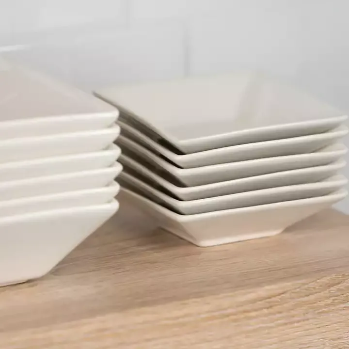 White Ceramic Square 40-pc. Dinnerware Set