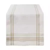 White Chambray French Stripe Table Runner, 72 in.