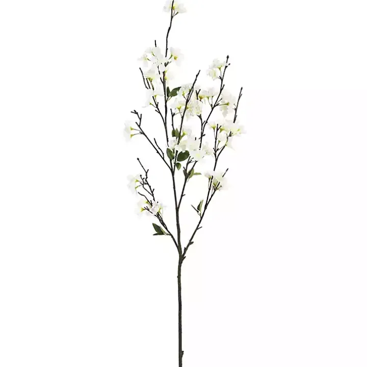 White Cherry Blossom Stems, Set of 3