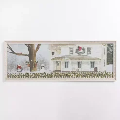 White Christmas Farmhouse Framed Art Print