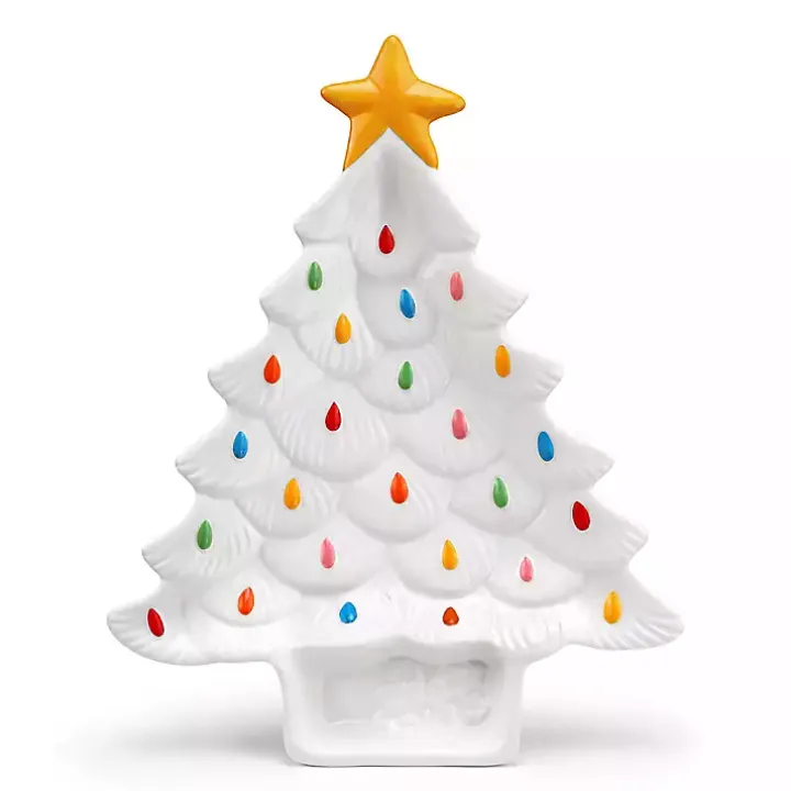 White Christmas Tree Serving Platter